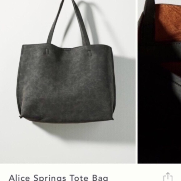 Anthropologie Alice Springs Tote Bag in Black - Picture 5 of 6